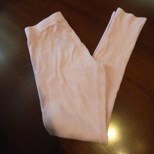 WONDER NATION PINK RIBBED LEGGINGS... EUC